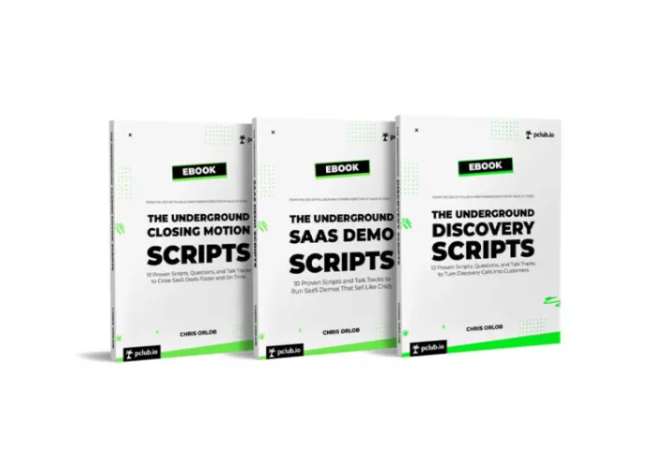 The Underground SaaS Sales Scripts : Trilogy E-Book Series (Premium)