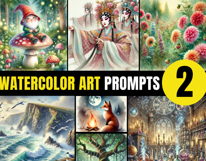 DMelandri – WaterColor Art Prompts V2  (Premium)