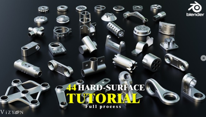 Artstation – 44 Hard Surface Kitbash + Full Process Tutorial by Vizyon Designers (Premium)