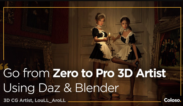 Coloso – 30 Days from 0 Skill to Pro 3D Artist with Daz & Blender (Premium)