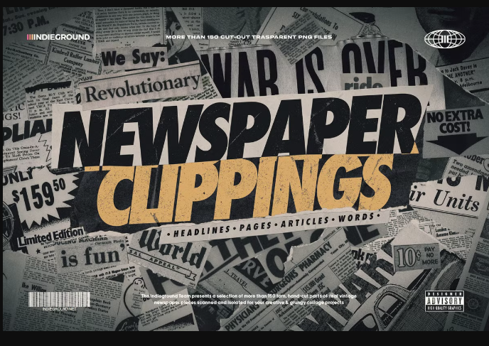 CreativeMarket – Indieground – Newspaper Clippings 6330173 (Premium)