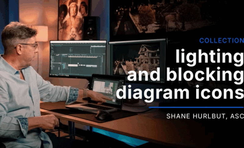 Filmmakers Academy – Lighting and Blocking Diagram Icons (Premium)