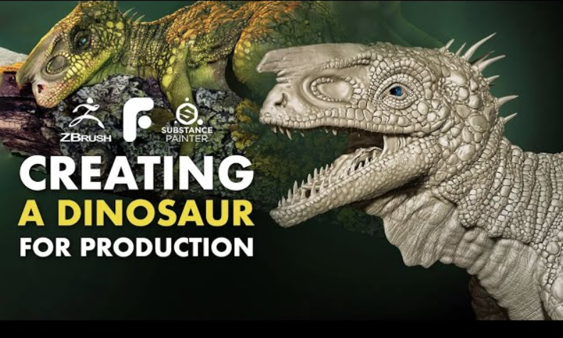 FlippedNormals – Modeling & Texturing a Dinosaur for Production | Complete Edition (Premium)