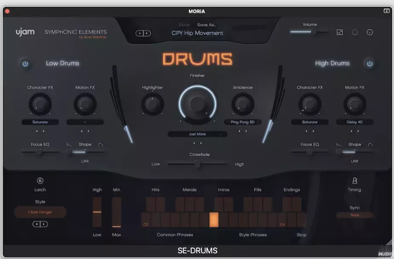 uJAM Symphonic Elements DRUMS v1.2.0 U2B Mac (Premium)