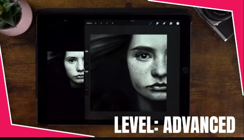 Art With Flo – VIDEO TUTORIAL: Portrait Painting Black & White – Skin texture (Premium)