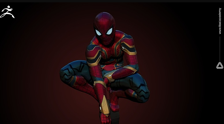 Libel Academy – Traje Hardsurface en ZBrush – Iron Spider (Premium)