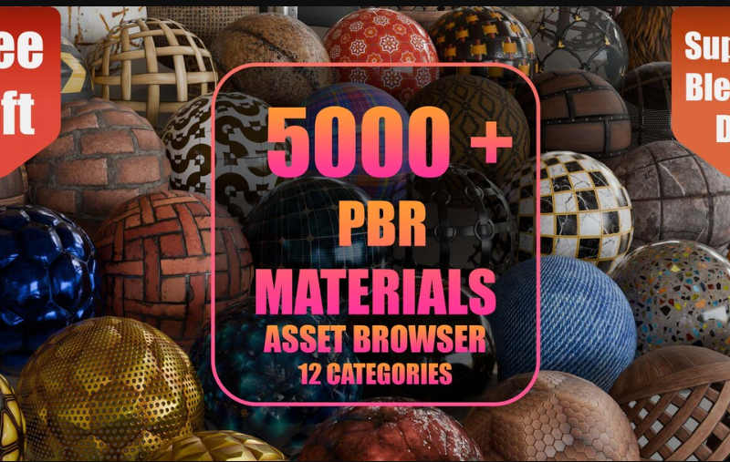 5000+ Pbr Asset Browser and Blender (v3 Update)  (Premium)