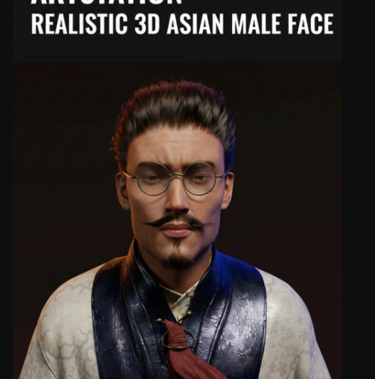 Artstation – REALISTIC 3D ASIAN MALE FACE (Premium)