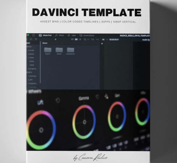 Cameron Radice – Davinci Resolve Project Template for Instagram Reels (Premium)