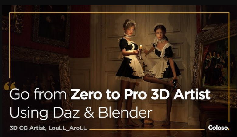 Coloso – 30 Days from 0 Skill to Pro 3D Artist with Daz & Blender (Premium)