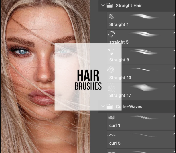 Tamara Williams – Hair Photoshop Brushes  (Premium)