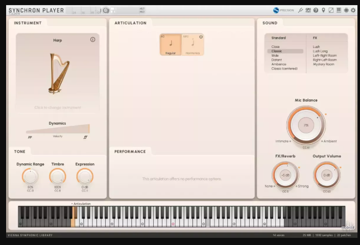 VSL Synchron Prime Harp v1.1 for Synchron Player  (Premium)