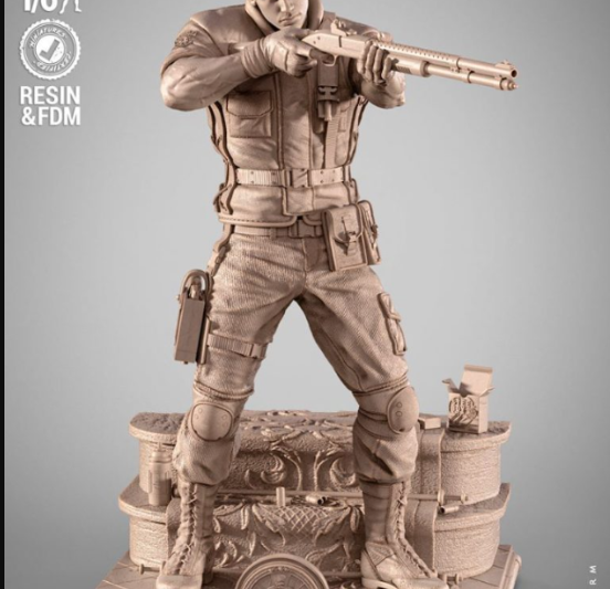 Wicked – Chris Redfield Sculpture – 3D Print Model STL (Premium)
