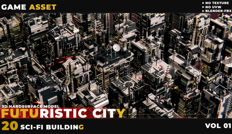 20 SCI-FI BUILDING FUTURISTIC CITY VOL 01  (Premium)