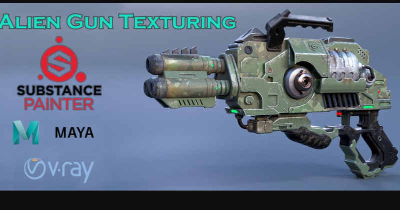 Artstation – Darrell Abney – Alien gun texturing and rendering tutorial (Premium)