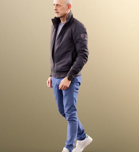 Casual Man Taking Step 3D Model (Premium)
