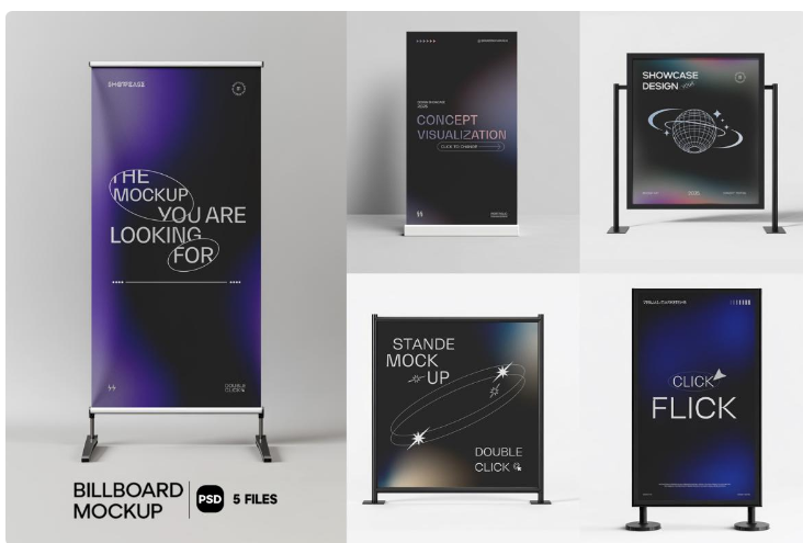 Mockupcloud – Street Sign Board Stand Mockup (Premium)