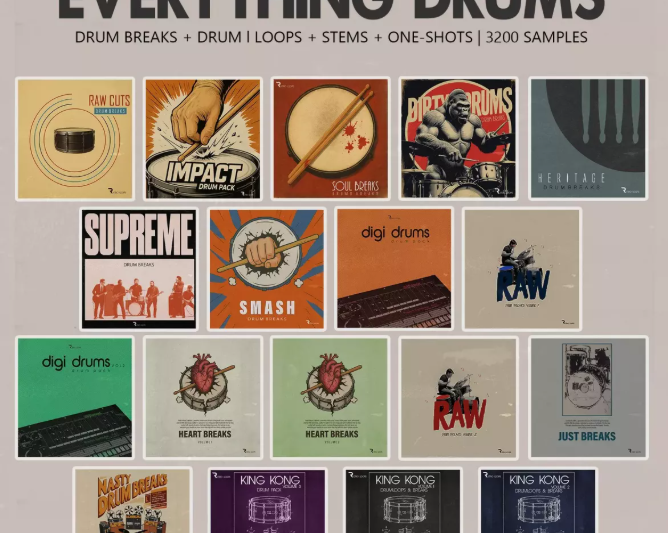 Retro Loops Everything Drums (One-Shots and Drum Breaks) (Premium)