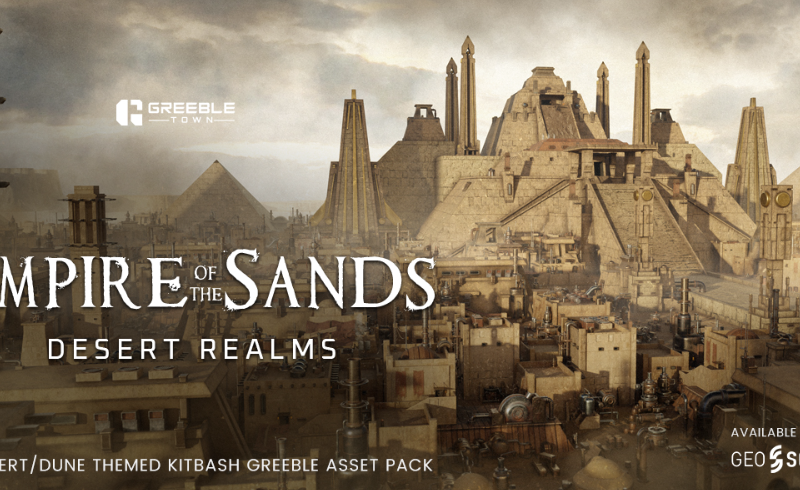 Superhive – Empire Of The Sands – Desert Structures Kitbash Greeble Assets (Premium)