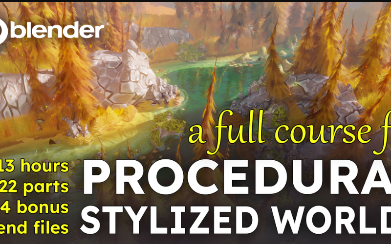 SuperhiveMarket – Procedural Stylized Worlds | Geometry Nodes & Shading Masterclass (Premium)