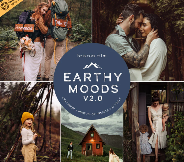 The Luxe Lens – Earthy Moods 2.0 Lightroom Presets & AI Powered Tools – Desktop & Mobile (Premium)
