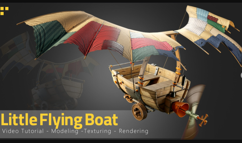 Artstation – Little Flying Boat – Tutorial full process (Premium)