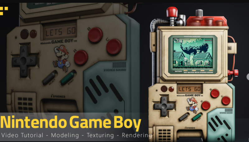 Artstation – Nintendo Game Boy – Tutorial Full Process (Premium)
